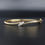 Thumbnail: Trilogy Diamonds 9ct Gold Bangle Bracelet Dia Diamond Retro Vintage Style