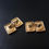 Thumbnail: Art Deco Murat Paris 18ct Gold Plated Chain Back Double Sided Cufflinks