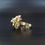 Thumbnail: Modernist Pagoda Dome Coral Tree Bark Cocktail Ring 14 Carat Gold Opal 8.4gr