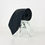 Thumbnail: 1970's Retro Hand Made Believe To Be Silk Black Cream Polka Dots Tie