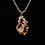 Thumbnail: Modernist 14K 14 Carat Gold Freeform Gold Nugget Diamond Pendant Necklace