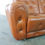 Thumbnail: Danish Tan Leather Button Seat 2 Seater Sofa Retro Sofa Vintage London