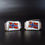 Thumbnail: Flag Of Norway Enamel Aksel Holmsen Norne,Sterling Silver Cufflinks