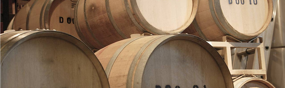 Stacked Wooden Barrels