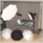 Matériel d'éclairage et fond de studio professionnel