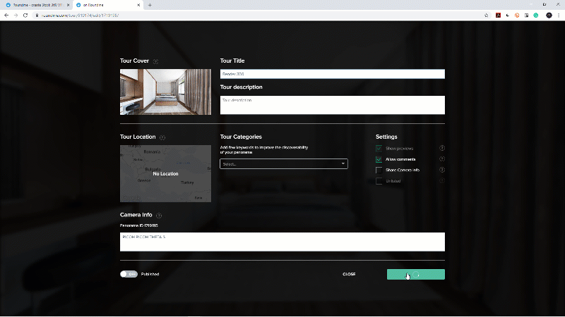 Visualizando a imagem 360º no Roundme