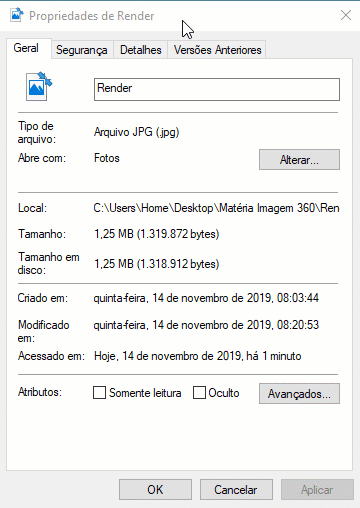 Editando o nome do fabricante e o modelo da câmera nas propriedades do arquivo de imagem