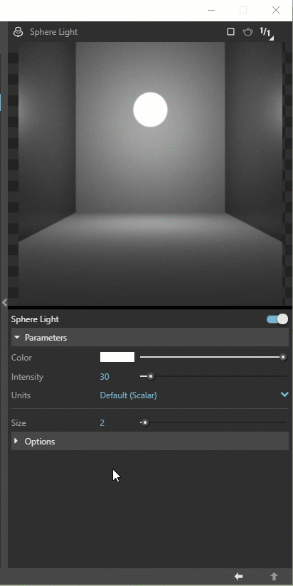 Previsualização da Sphere Light no V-Ray para SketchUp