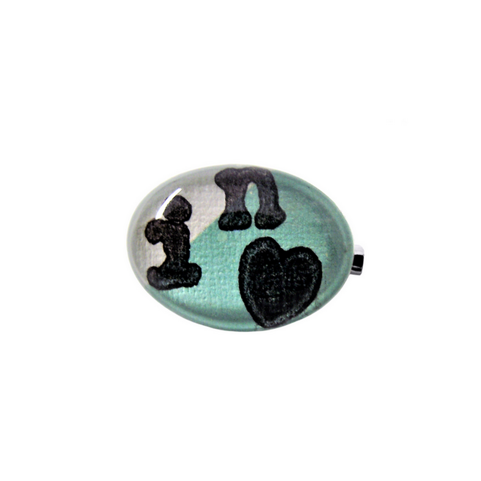 Broche cabochon IN LOVE