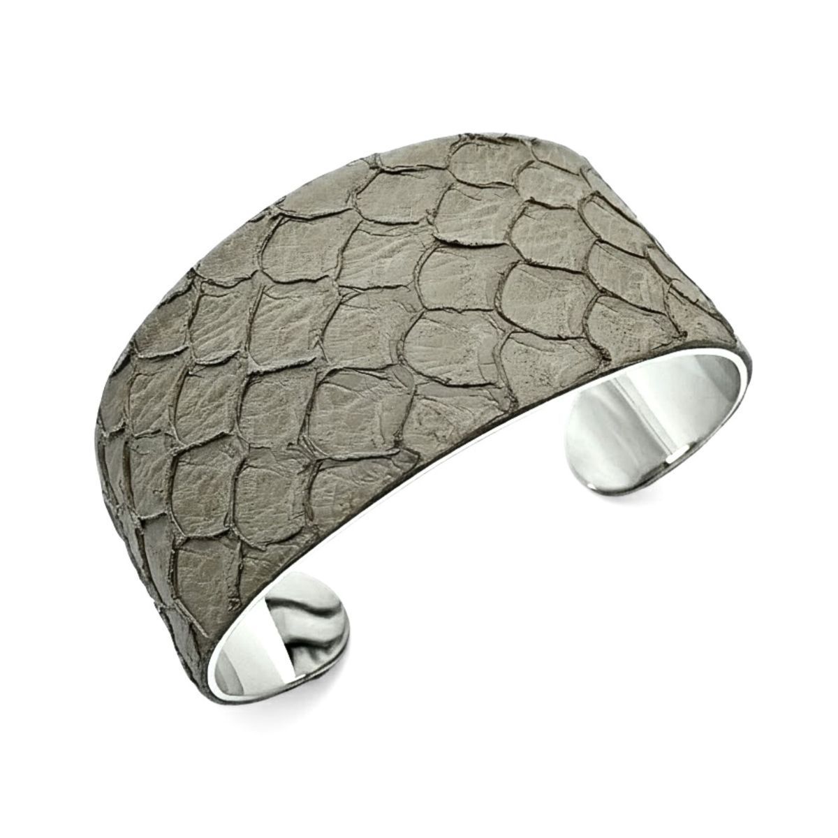 Bracelet manchette TILAPIA gris