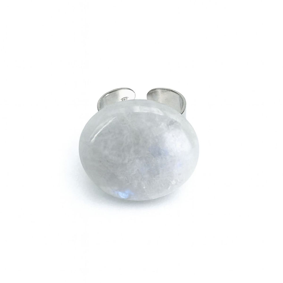 Bague argent massif et pierre de lune PAULA