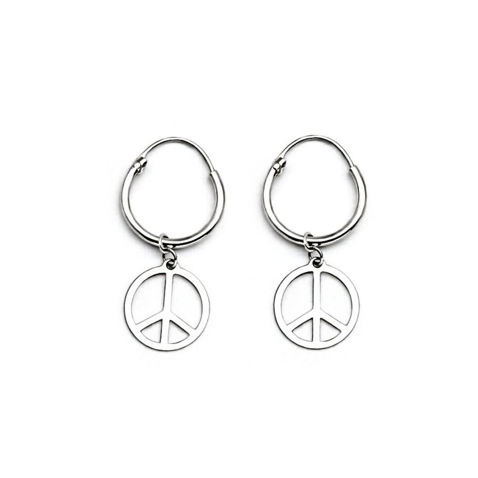 Boucles d'oreilles créoles PEACE