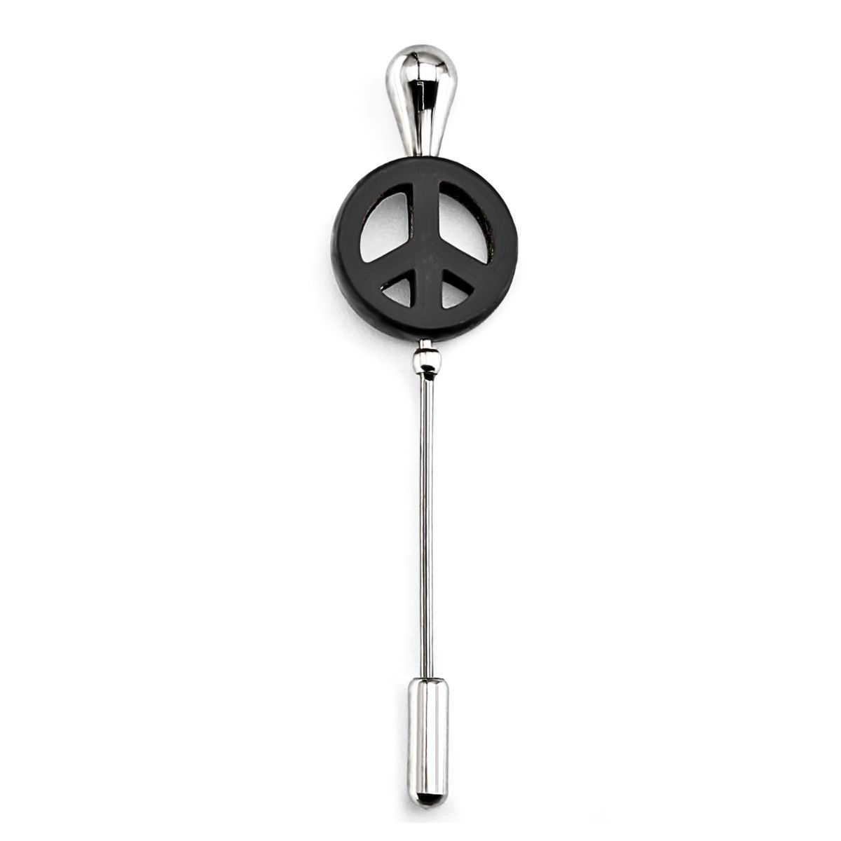 Broche fibule PEACE noire