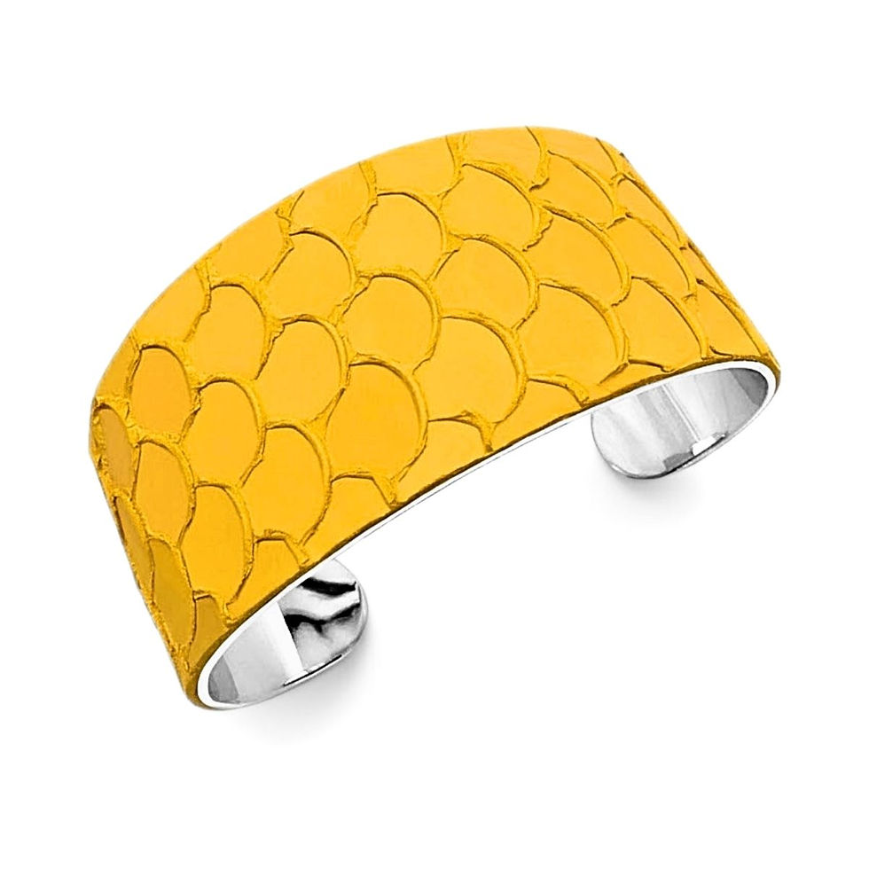 Bracelet manchette TILAPIA jaune