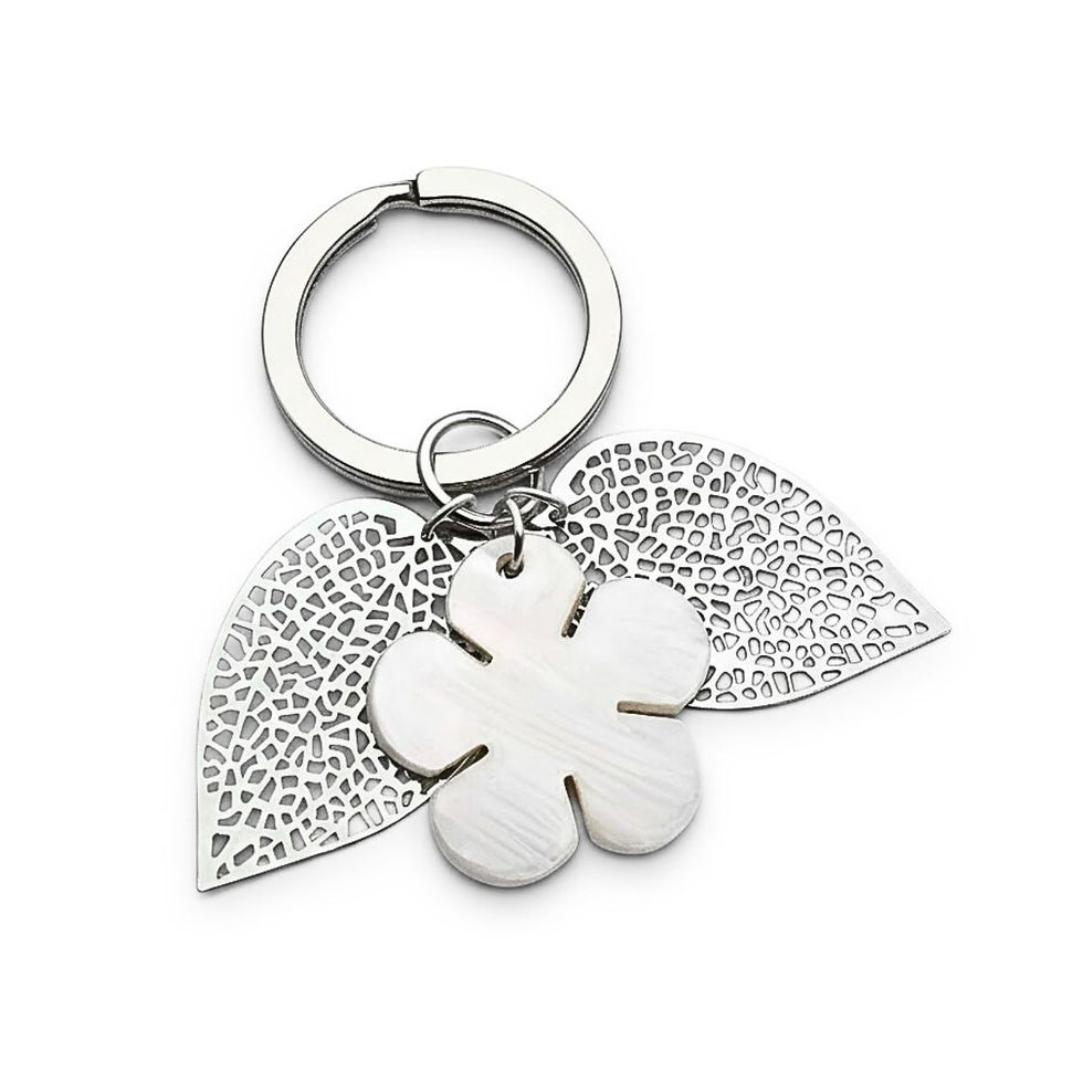 Porte-clés TIARÉ blanc