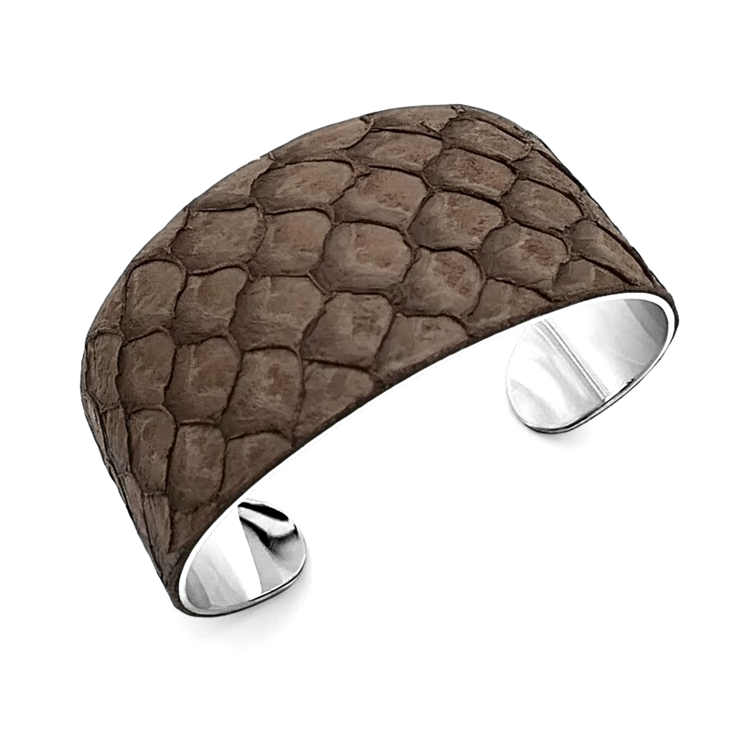 Bracelet manchette TILAPIA chocolat