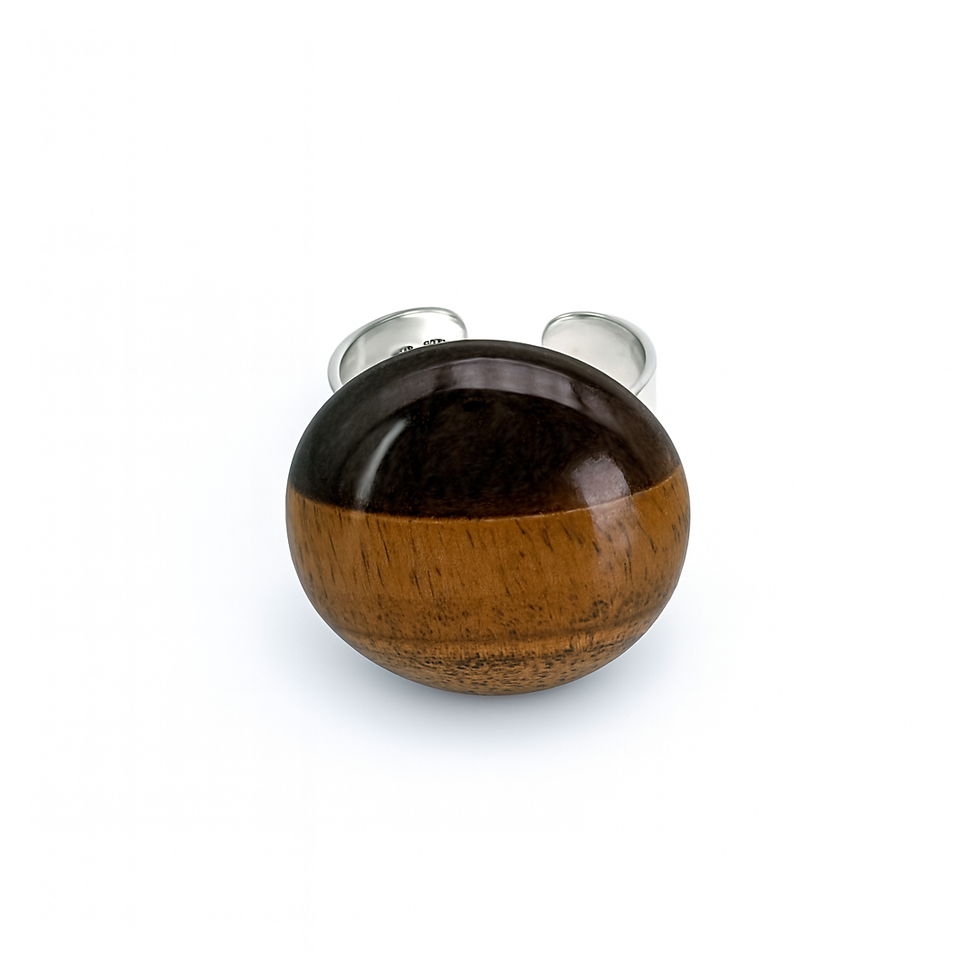 Bague argent massif et oeil de tigre PAULA