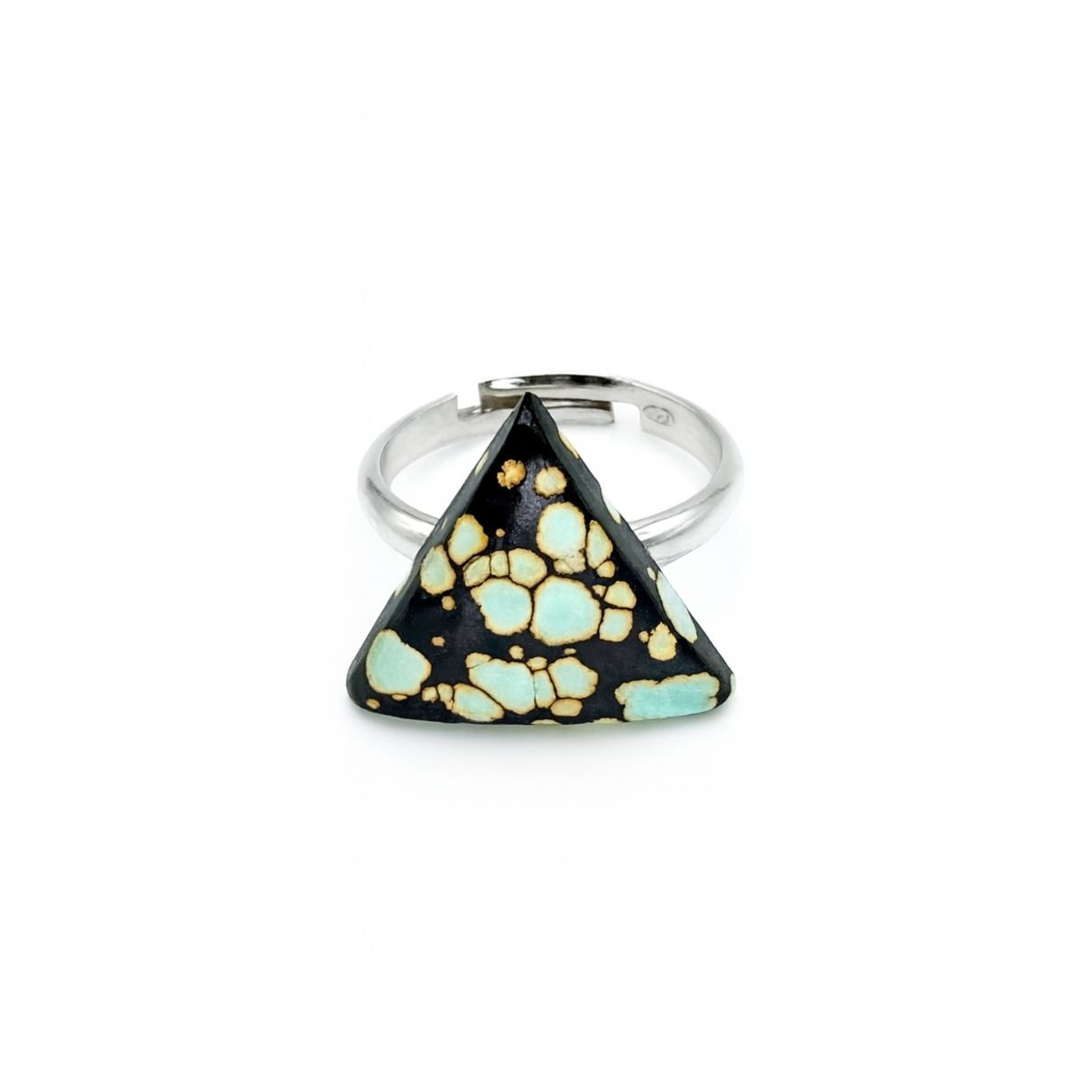 Bague argent massif et turquoise africaine LILY