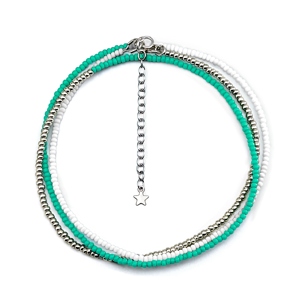 Miniature : Bracelets wrap DIEGO bleu turquoise