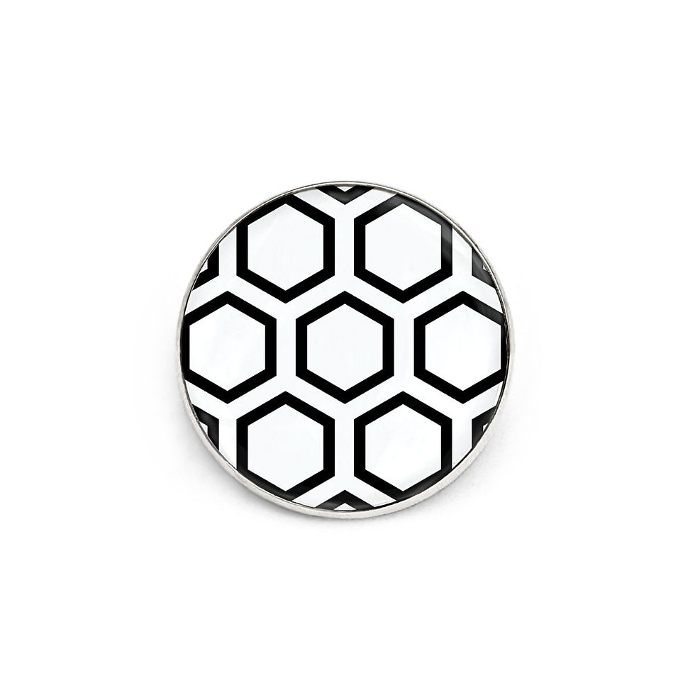 Broche Badgi HIVE blanche