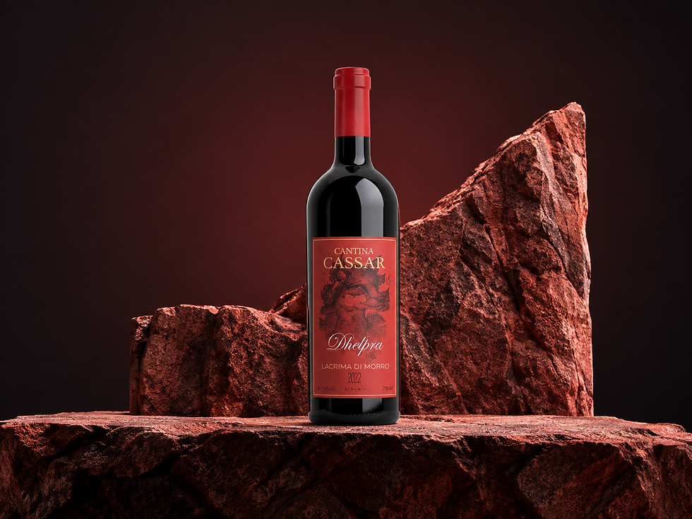 Dhelpra Wine Bottle on Rugged Stone.png