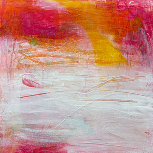 Large passages of pale, luminous space occupy the surface, holding traces of color, gesture, and memory 