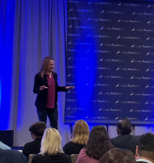 Gillian leading a training session in San Diego, CA