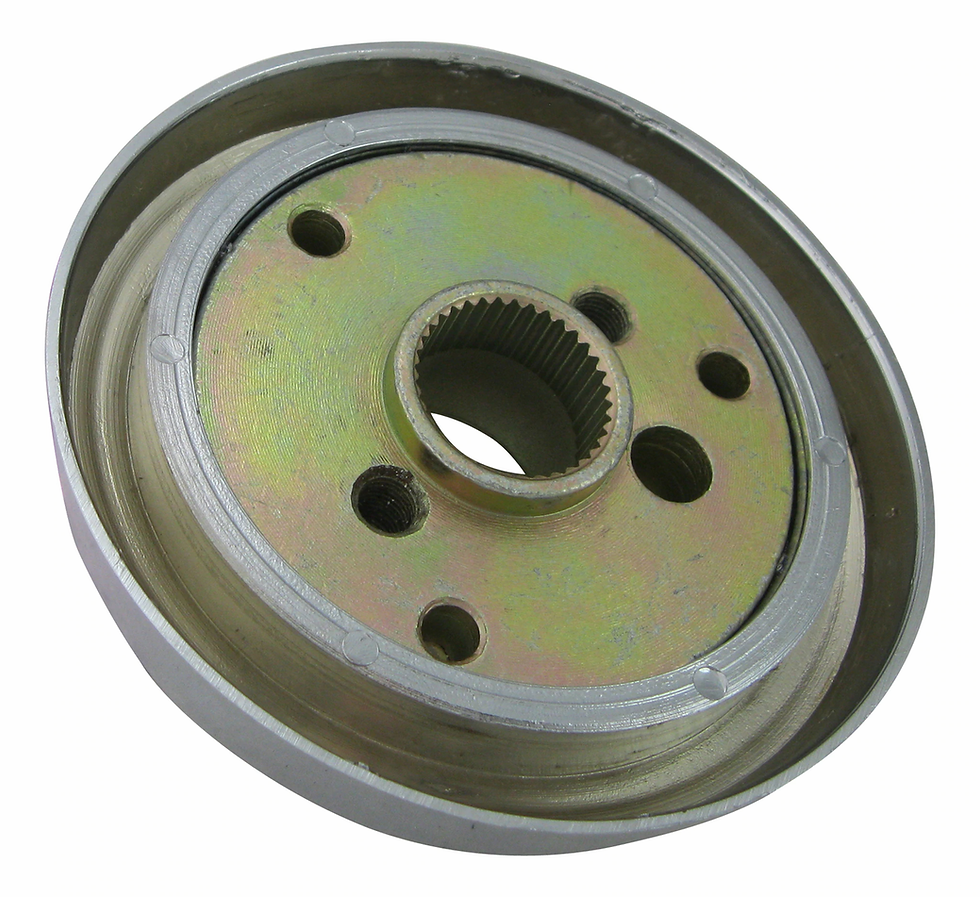 Thumbnail: Chrome 3-Hole Bolt Pattern Hub with Bezel- 813