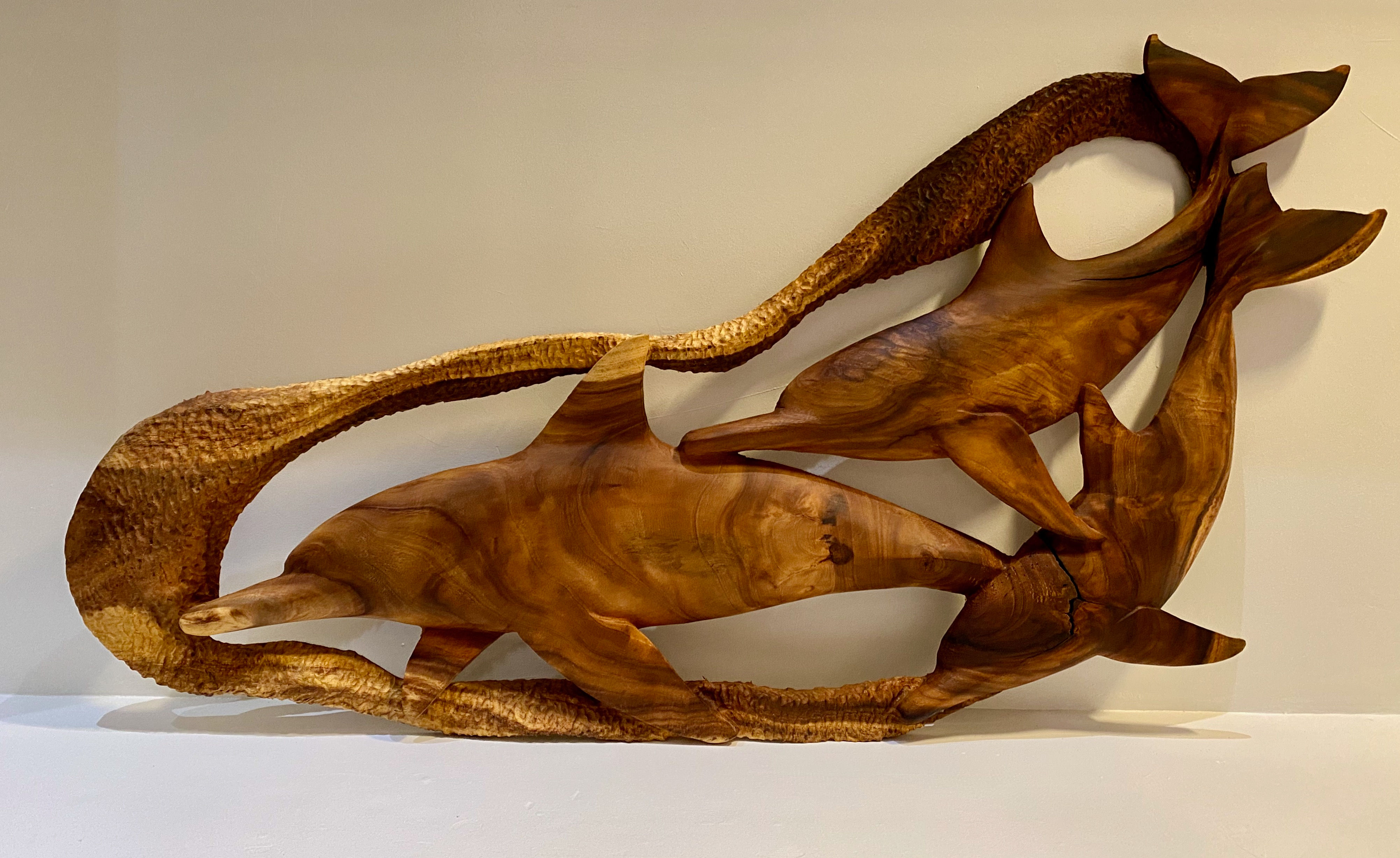 Koa Dolphin Wall Hanging