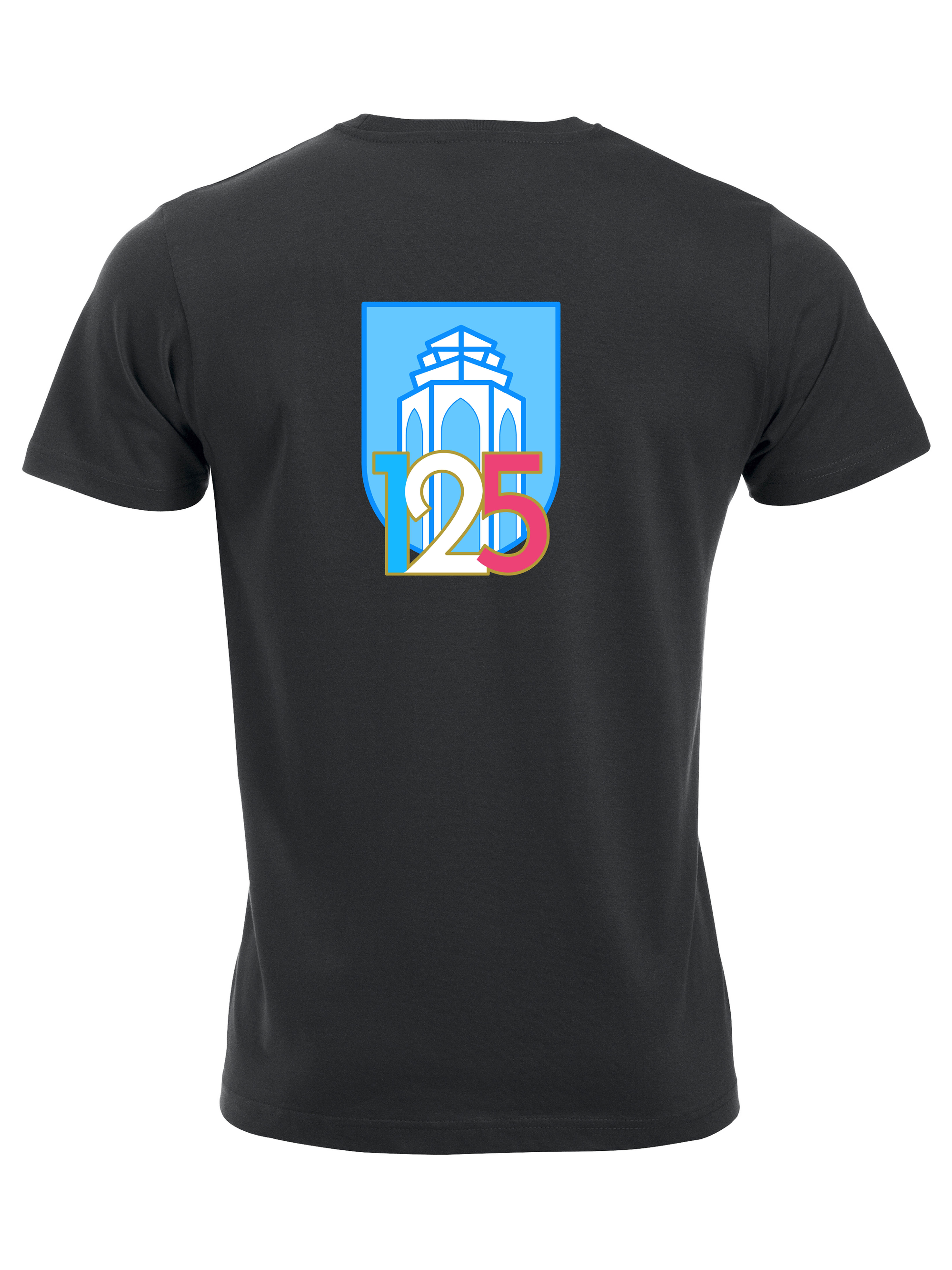 125 Jahre T-Shirt Logo auf dem Rücken #029360