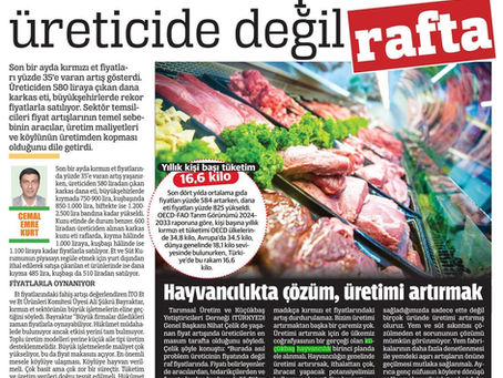 KIRMIZI ETTE PROBLEM ÜRETİCİDE DEĞİL RAFTA!