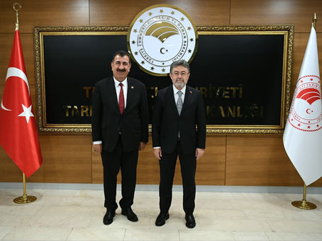 BAKAN YUMAKLI TÜRKYED GENEL BAŞKANI ÇELİK’İ MAKAMINDA KABUL ETTİ