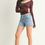 Thumbnail: Light Mid-Rise Distressed Hem Shorts