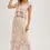 Thumbnail: Cream Lace Floral Ruffle Maxi Skirt