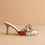 Thumbnail: Beige Floral Bow Heels