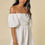 Thumbnail: White Balloon Sleeve Smocked Dress