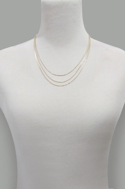 Thumbnail: Triple Layer Dainty Necklace