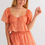Thumbnail: Orange Striped Babydoll Top