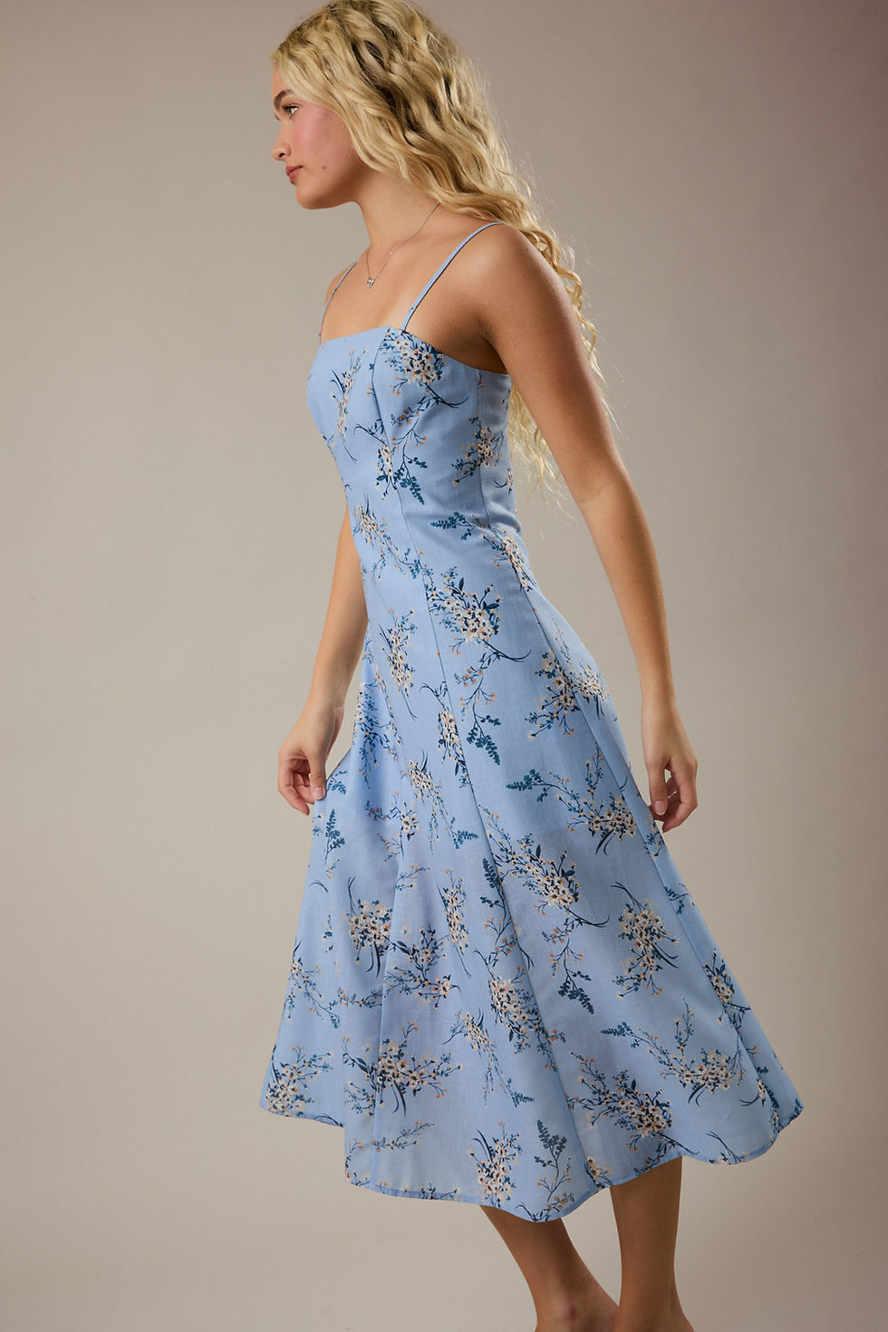 Thumbnail: Blue Floral Midi Dress