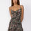 Thumbnail: Black Floral Ruched Dress