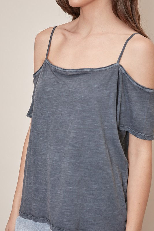 Thumbnail: Blue Open Shoulder Tee