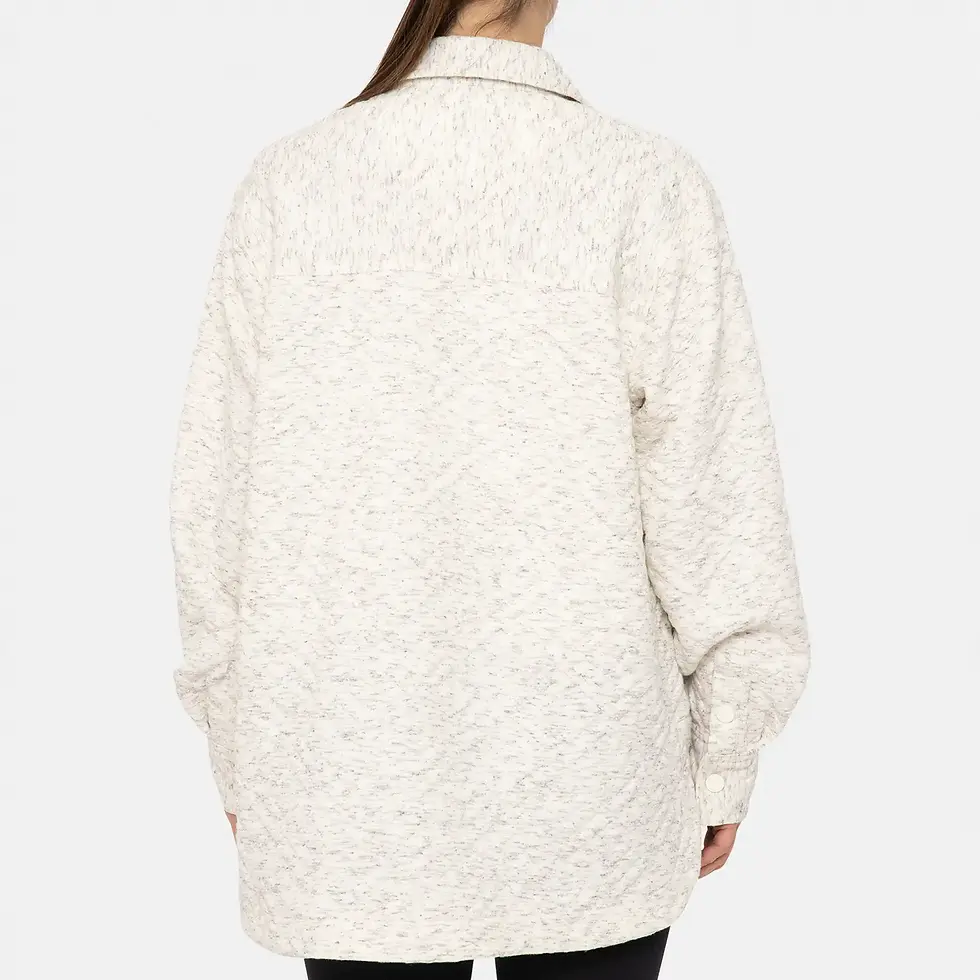 Thumbnail: Cream Two-Tone Shirt Jacket