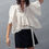 Thumbnail: White Scallop Trim Eyelet Blouse
