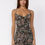 Thumbnail: Black Floral Ruched Dress