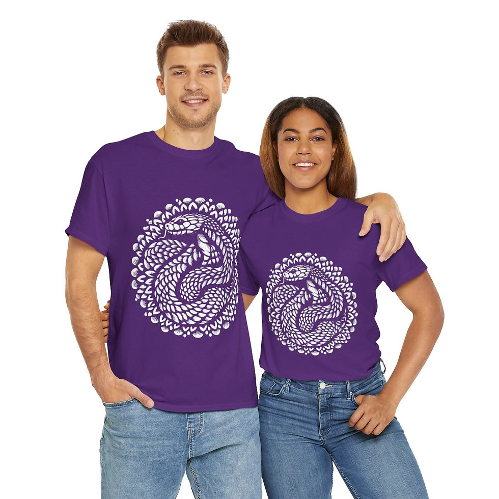 Thumbnail: Serpent Graphic Unisex Heavy Cotton Tee