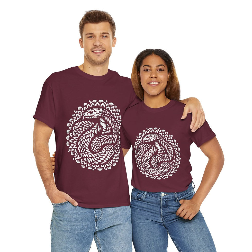 Thumbnail: Serpent Graphic Unisex Heavy Cotton Tee