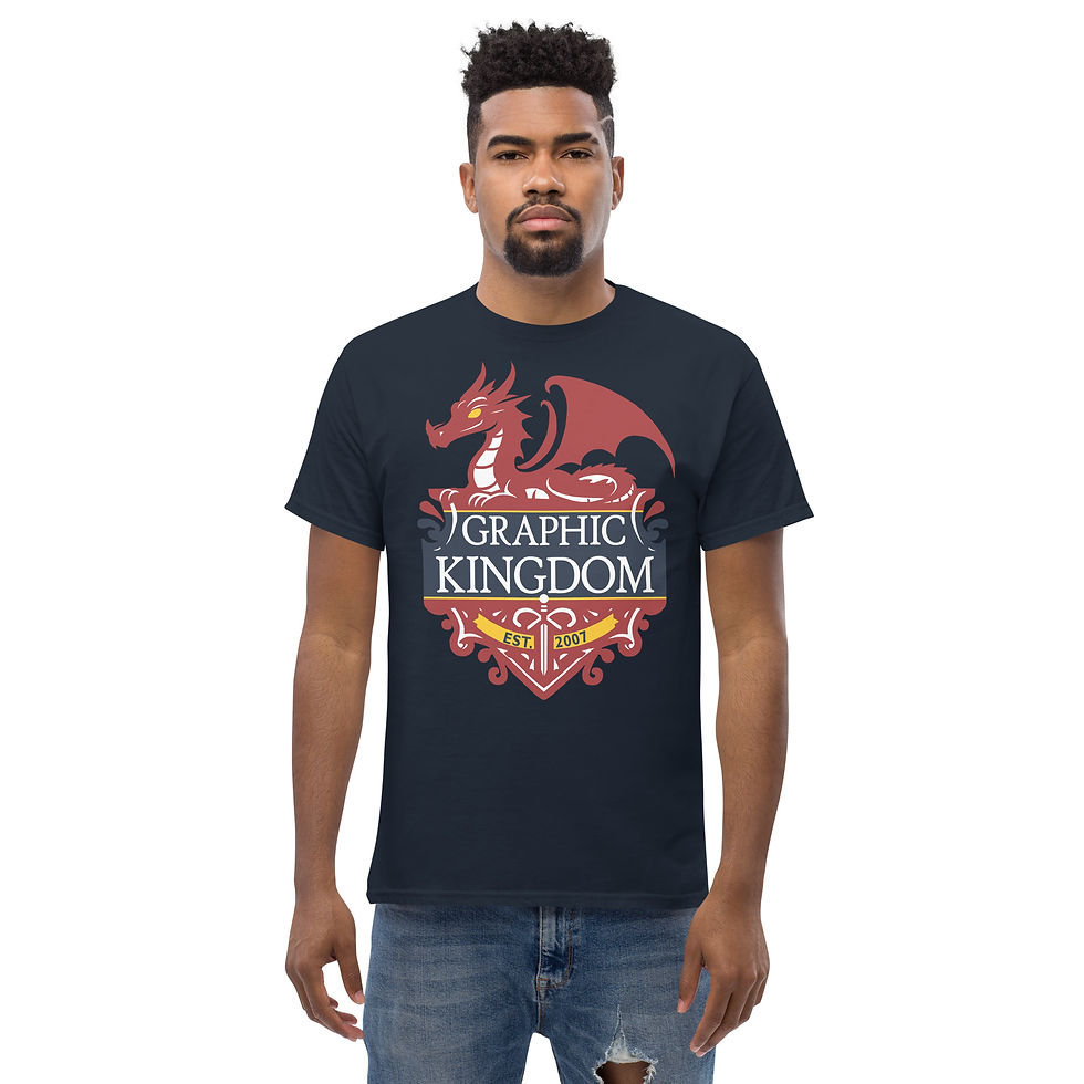Thumbnail: Graphic Kingdom Dark Red Logo Unisex classic tee