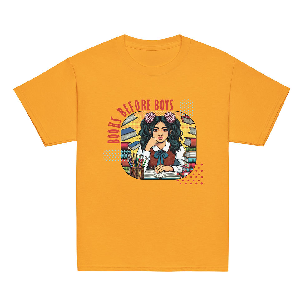 Thumbnail: "Books Before Boys" Youth classic tee
