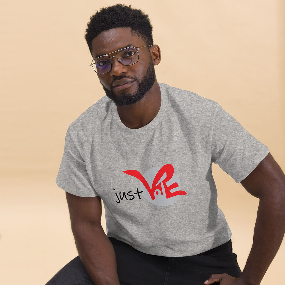 Thumbnail: "Just Vote" Red on Gray Logo Unisex classic tee