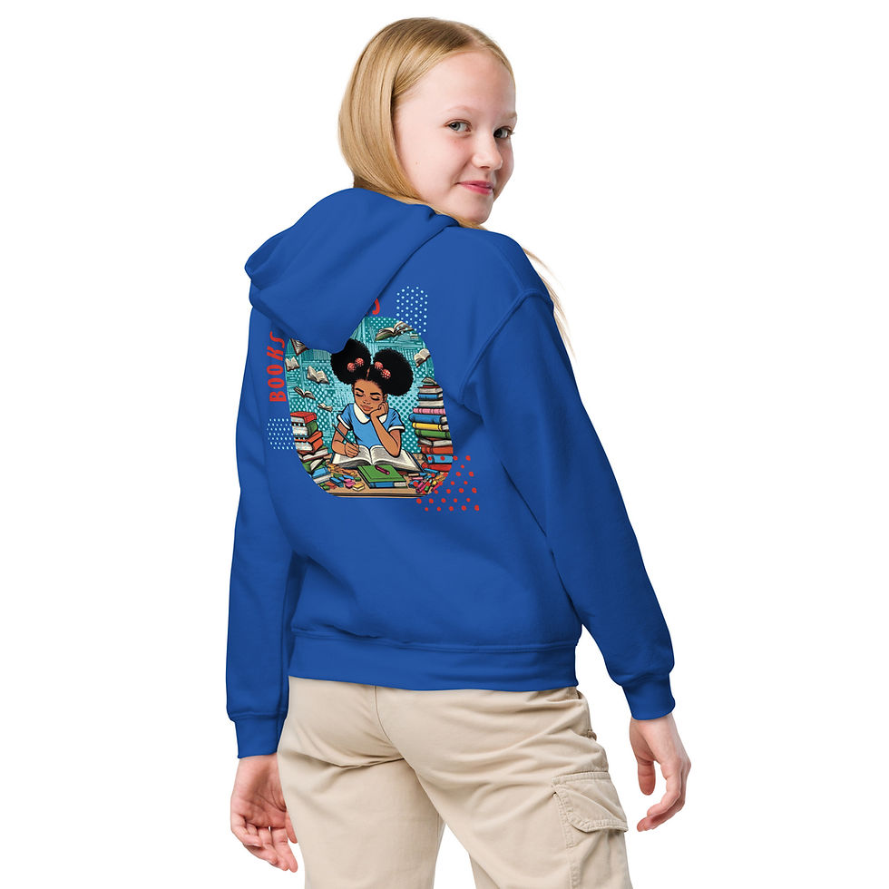 Thumbnail: "Books Before Boys" Youth heavy blend hoodie